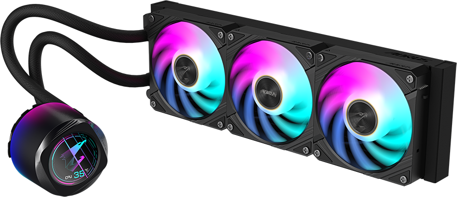 Gigabyte AORUS WATERFORCE X II 360 All-in-One 360mm Liquid CPU Cooler in Black